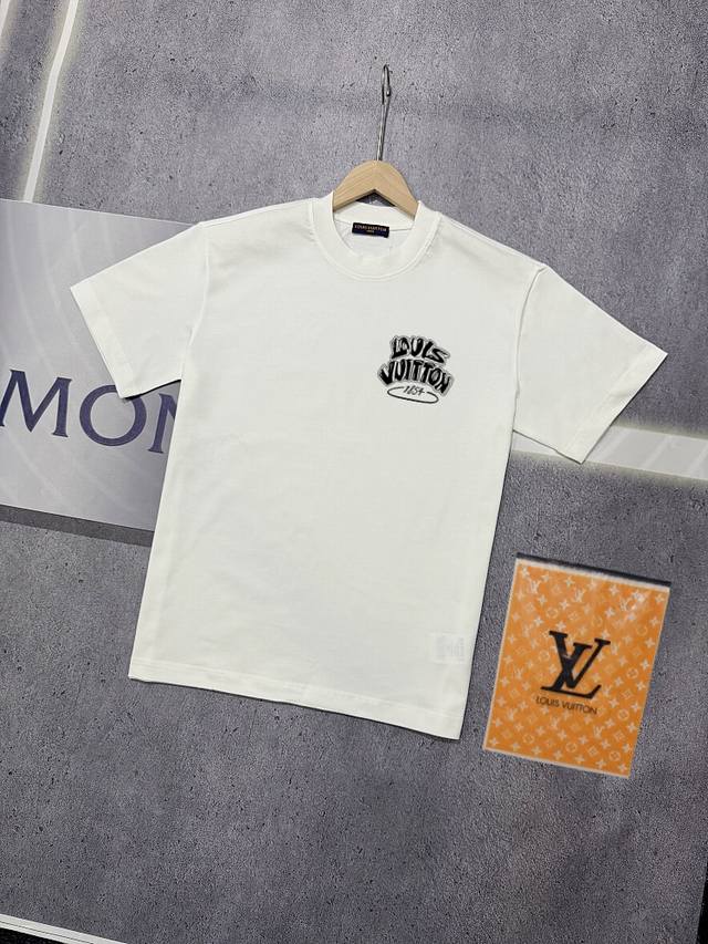 Real shot of Nfc chip sensor Louis Vuitton short-sleeved T-shirt Lv Donkey brand