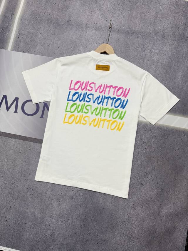 Real shot of Nfc chip sensor Louis Vuitton short-sleeved T-shirt Lv donkey brand