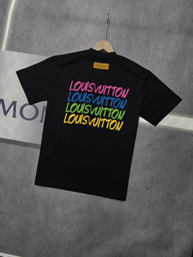 Real shot of Nfc chip sensor Louis Vuitton short-sleeved T-shirt Lv Donkey brand