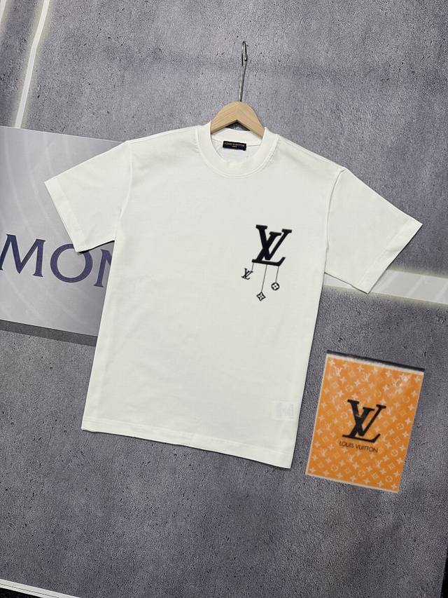 Real shot of Nfc chip sensor Louis Vuitton short-sleeved T-shirt Lv Donkey Logo