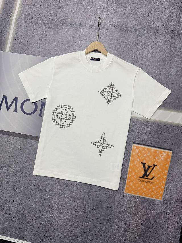 Real shot of Nfc chip sensor Louis Vuitton short-sleeved T-shirt Lv Donkey brand