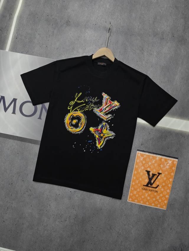 Real shot of Nfc chip sensor Louis Vuitton short-sleeved T-shirt Lv Donkey graff