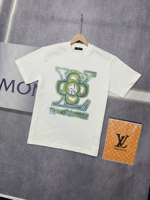Real shot of Nfc chip sensor Louis Vuitton short-sleeved T-shirt Lv Donkey brand