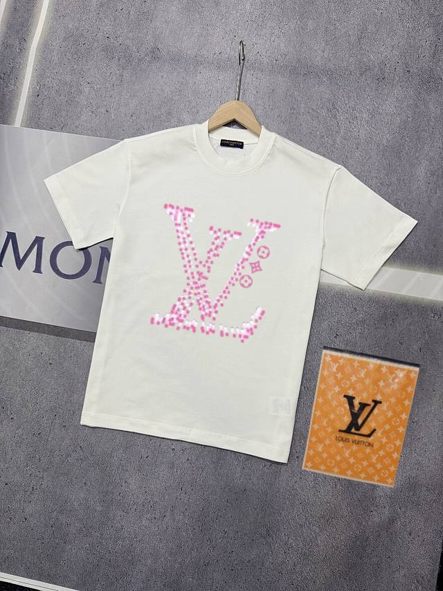Real shot of Nfc chip sensor Louis Vuitton short-sleeved T-shirt Lv Donkey brand