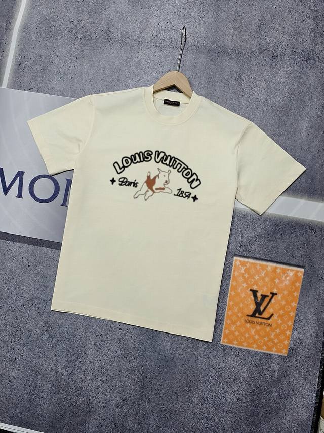 Real shot of Nfc chip sensor Louis Vuitton short-sleeved T-shirt Lv Donkey brand