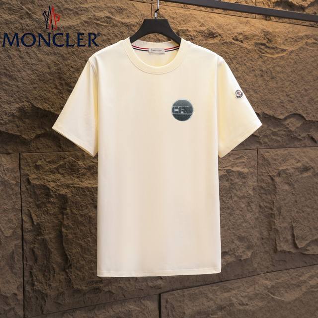Real shot of Nfc chip induction Moncler short-sleeved T-shirt 2025 counter firs