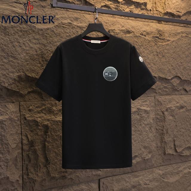 Real shot of Nfc chip induction Moncler short-sleeved T-shirt 2025 counter firs