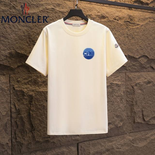 Real shot of Nfc chip induction Moncler short-sleeved T-shirt 2025 counter first