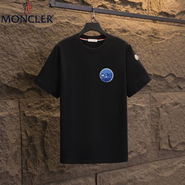 Real shot of Nfc chip induction Moncler short-sleeved T-shirt 2025 counter first