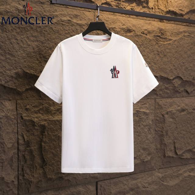 Real shot of Nfc chip induction Moncler short-sleeved T-shirt 2025 counter simu