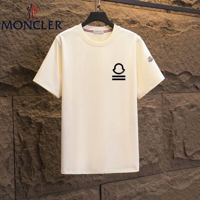 Real shot of Nfc chip induction Moncler short-sleeved T-shirt 2025 counter simu