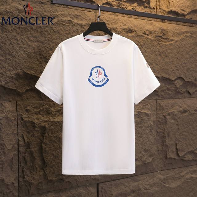 Real shot of Nfc chip induction Moncler short-sleeved T-shirt 2025 counter simu