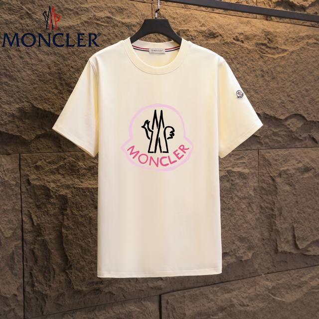 Real shot of Nfc chip induction Moncler short-sleeved T-shirt 2025 counter simul