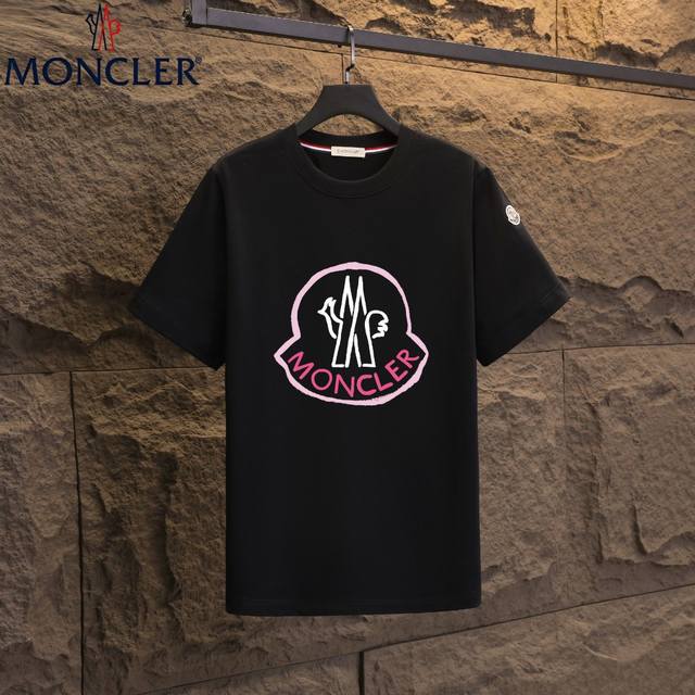 Real shot of Nfc chip induction Moncler short-sleeved T-shirt 2025 counter simul