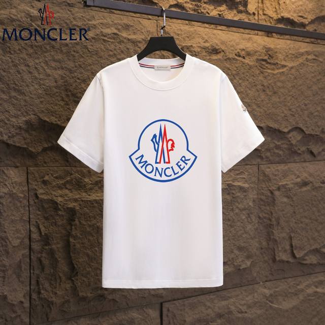 Real shot of Nfc chip induction Moncler short-sleeved T-shirt 2025 counter simul