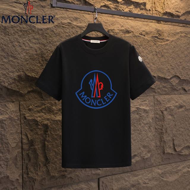 Real shot of Nfc chip induction Moncler short-sleeved T-shirt 2025 counter simul