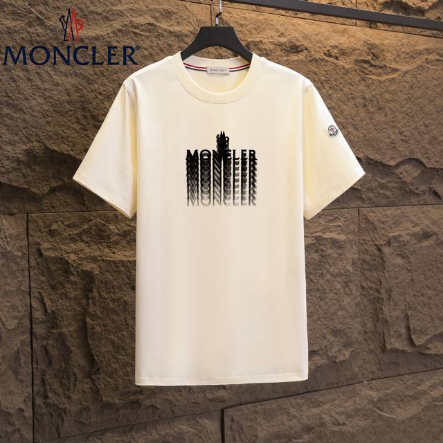 Real shot of Nfc chip induction Moncler short-sleeved T-shirt 2025 counter simul