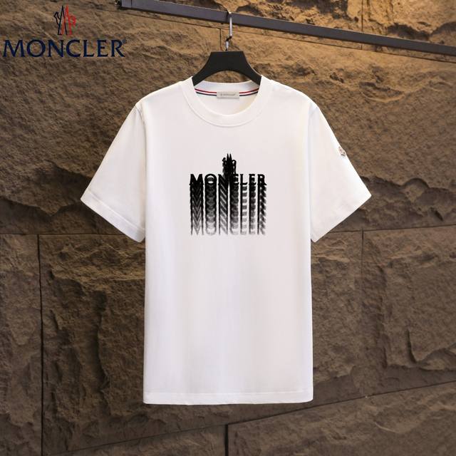 Real shot of Nfc chip induction Moncler short-sleeved T-shirt 2025 counter simu