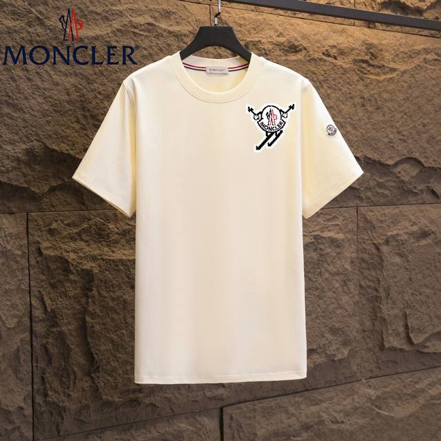 Real shot of Nfc chip induction Moncler short-sleeved T-shirt 2025 counter simul