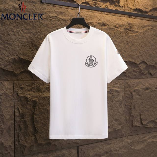 Real shot of Nfc chip induction Moncler short-sleeved T-shirt 2025 counter simul