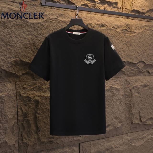 Real shot of Nfc chip induction Moncler short-sleeved T-shirt 2025 counter simu