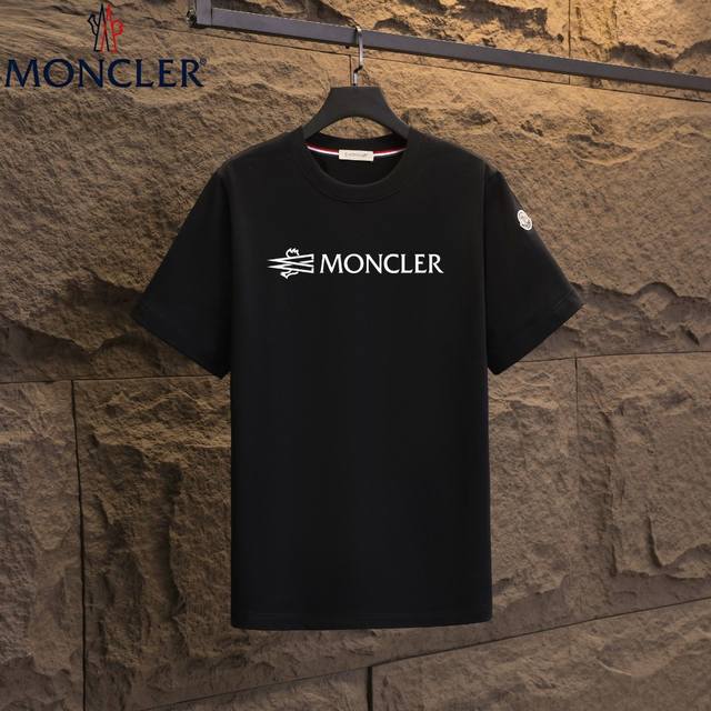 Real shot of Nfc chip induction Moncler short-sleeved T-shirt 2025 counter simul