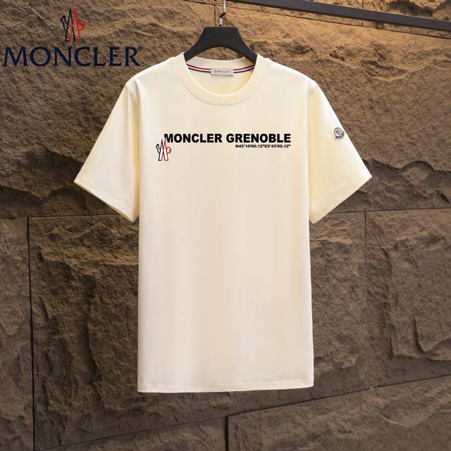 Real shot of Nfc chip induction Moncler short-sleeved T-shirt 2025 counter simu