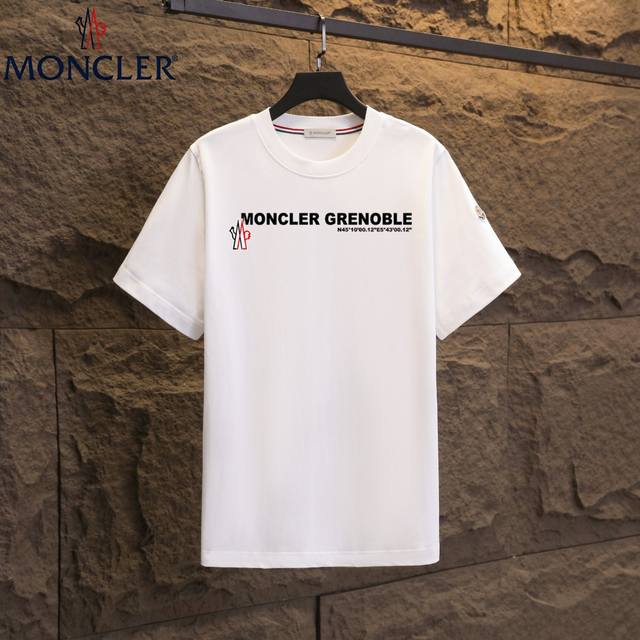 Real shot of Nfc chip induction Moncler short-sleeved T-shirt 2025 counter simul