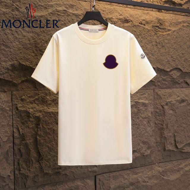 Real shot of Nfc chip induction Moncler short-sleeved T-shirt 2025 counter simu