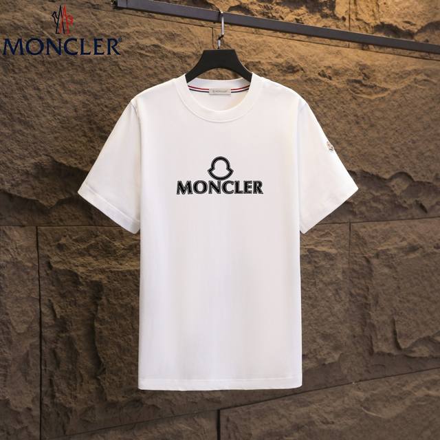 Real shot of Nfc chip induction Moncler short-sleeved T-shirt 2025 counter simu