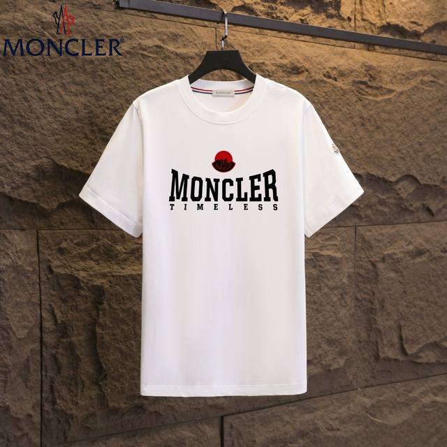 Real shot of Nfc chip induction Moncler short-sleeved T-shirt 2025 counter simu