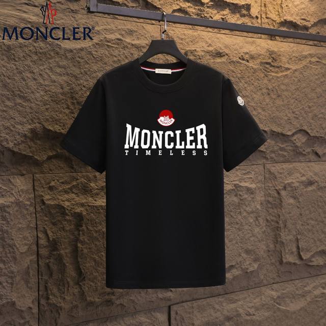 Real shot of Nfc chip induction Moncler short-sleeved T-shirt 2025 counter simul