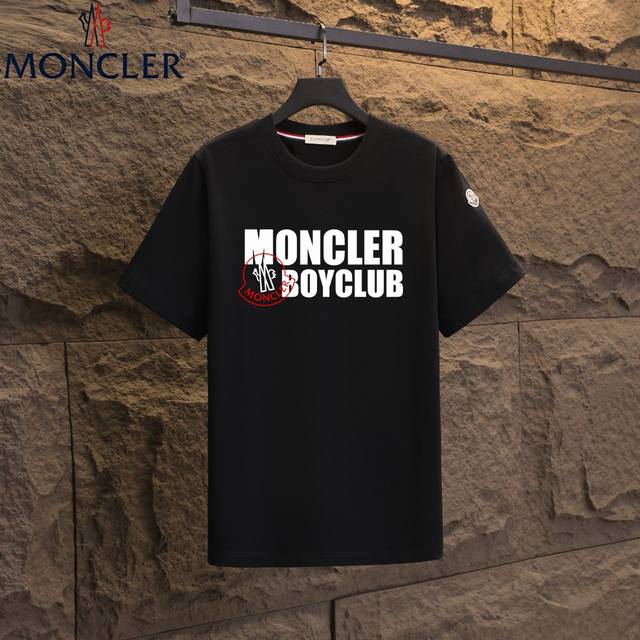 Real shot of Nfc chip induction Moncler short-sleeved T-shirt 2025 counter simu