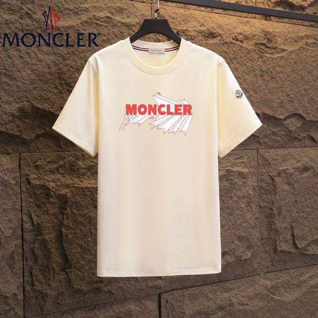 Real shot of Nfc chip induction Moncler short-sleeved T-shirt 2025 counter simu