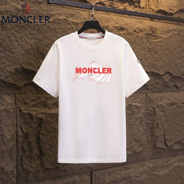 Real shot of Nfc chip induction Moncler short-sleeved T-shirt 2025 counter simu
