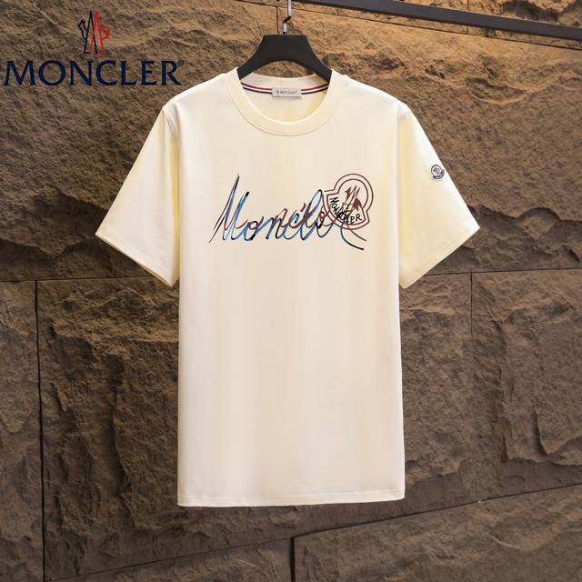 Real shot of Nfc chip induction Moncler short-sleeved T-shirt 2025 counter simul