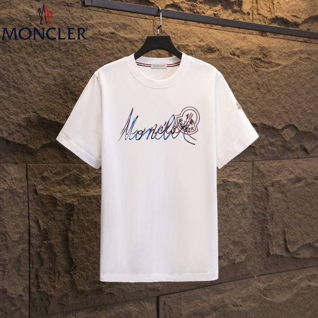 Real shot of Nfc chip induction Moncler short-sleeved T-shirt 2025 counter simul