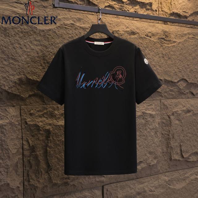 Real shot of Nfc chip induction Moncler short-sleeved T-shirt 2025 counter simul
