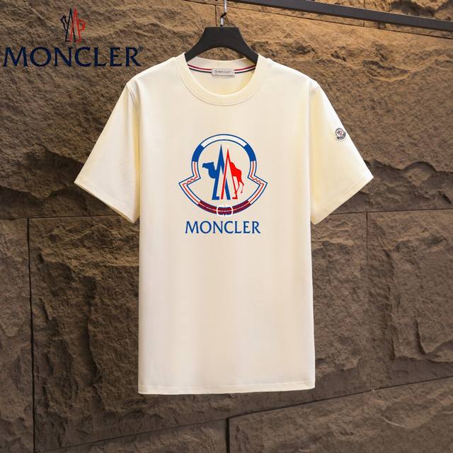 Real shot of Nfc chip induction Moncler short-sleeved T-shirt 2025 counter simul
