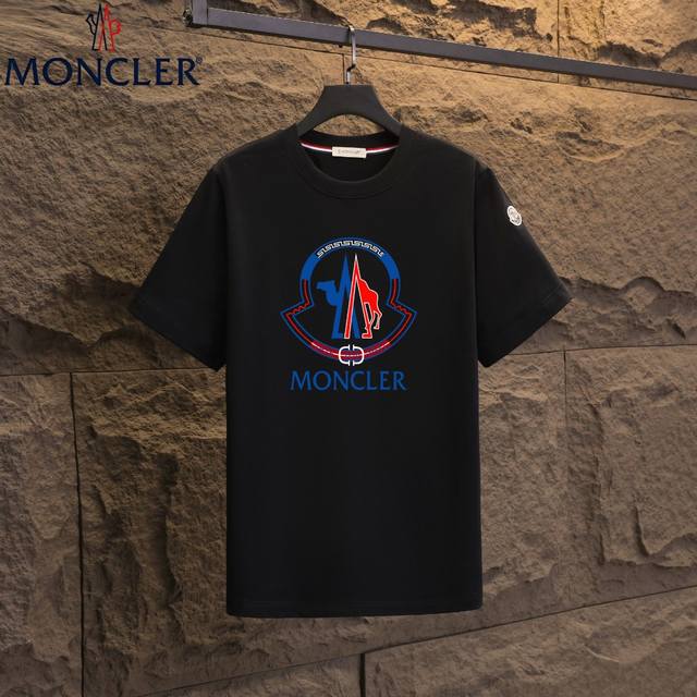 Real shot of Nfc chip induction Moncler short-sleeved T-shirt 2025 counter simul
