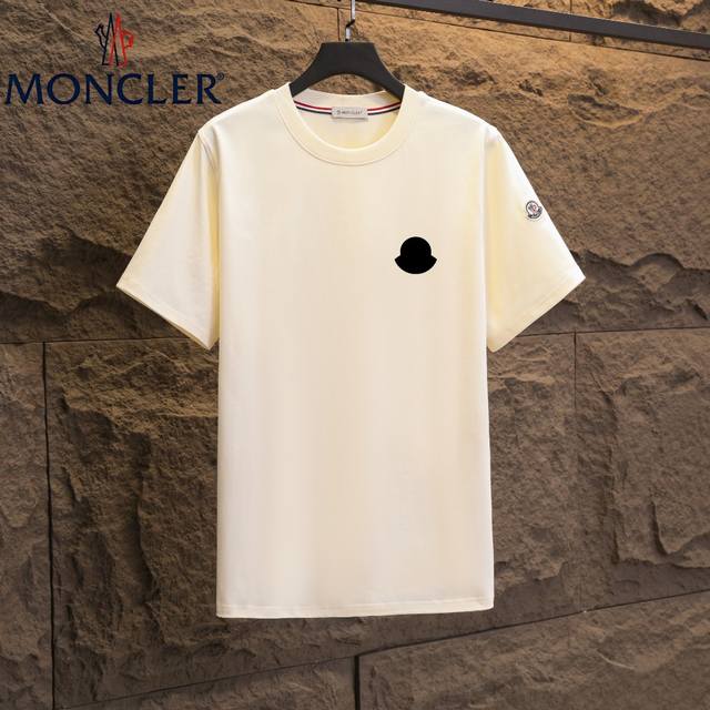 Real shot of Nfc chip induction Moncler short-sleeved T-shirt 2025 counter simul