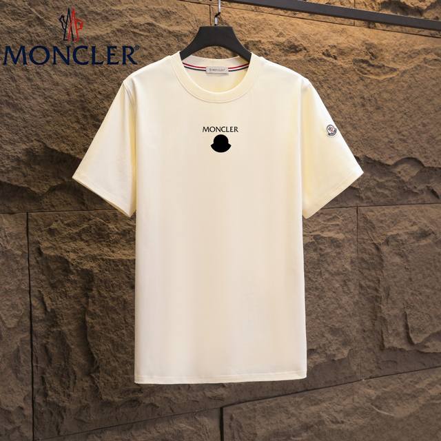 Real shot of Nfc chip induction Moncler short-sleeved T-shirt 2025 counter simu