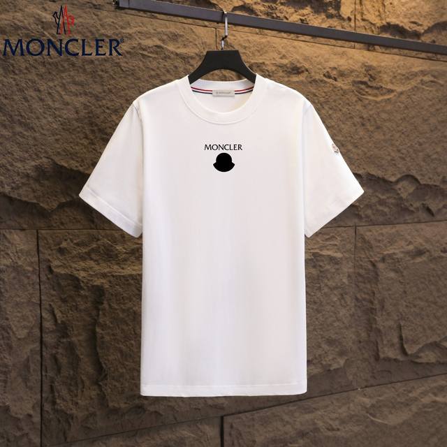 Real shot of Nfc chip induction Moncler short-sleeved T-shirt 2025 counter simul