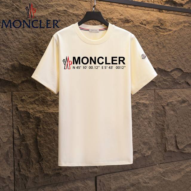 Real shot of Nfc chip induction Moncler short-sleeved T-shirt 2025 counter simu