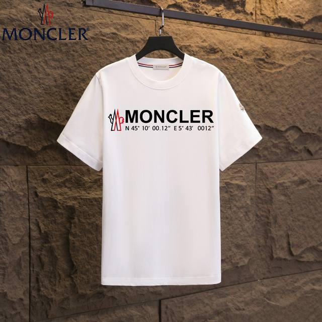 Real shot of Nfc chip induction Moncler short-sleeved T-shirt 2025 counter simul