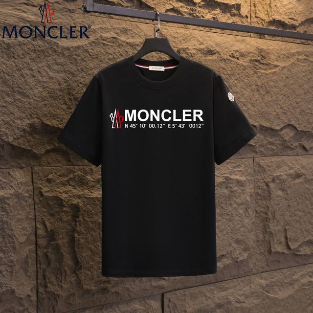 Real shot of Nfc chip induction Moncler short-sleeved T-shirt 2025 counter simu