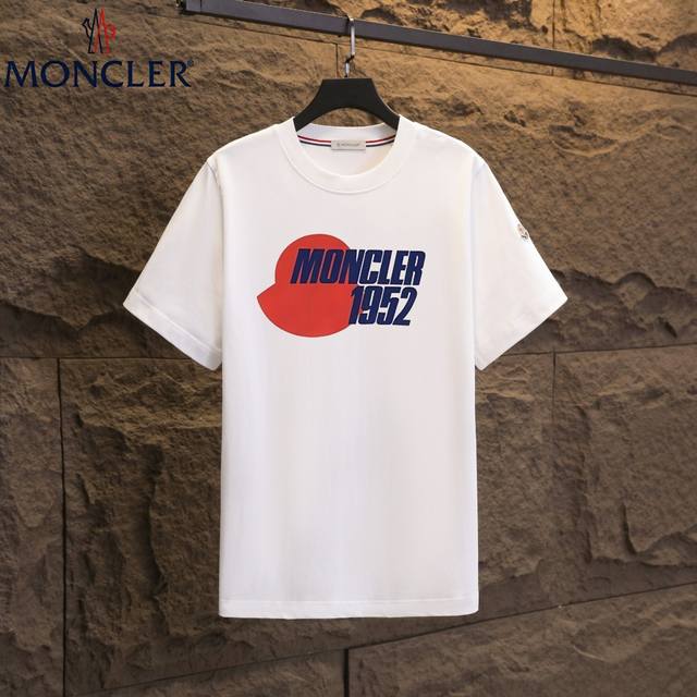 Real shot of Nfc chip induction Moncler short-sleeved T-shirt 2025 counter simu