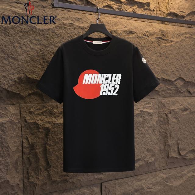 Real shot of Nfc chip induction Moncler short-sleeved T-shirt 2025 counter simu