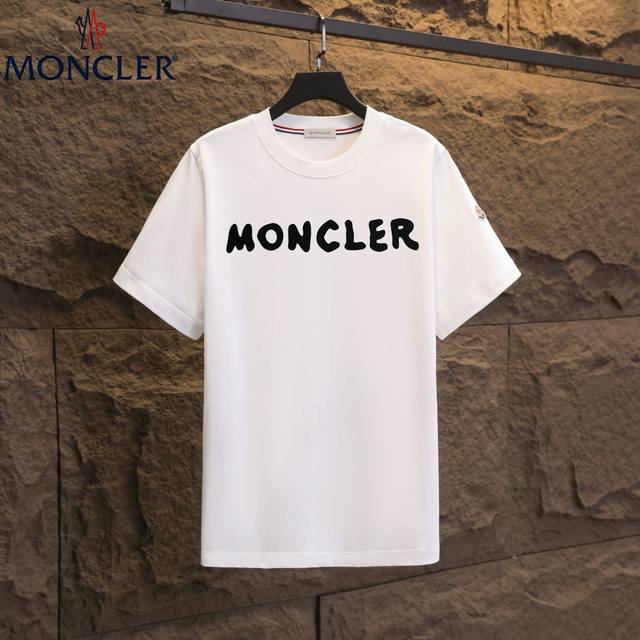Real shot of Nfc chip induction Moncler short-sleeved T-shirt 2025 counter simul