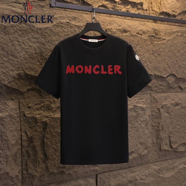 Real shot of Nfc chip induction Moncler short-sleeved T-shirt 2025 counter simul